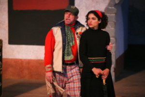 James Hizer as Parolles with Carla Pauli as Helen. Photo by Eric Chazankin.